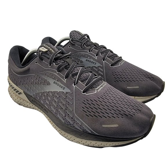 Brooks Adrenaline GTS 21 Black Gray Running Shoes Mens Size 11.5(D) 1103491D093 - Picture 1 of 11